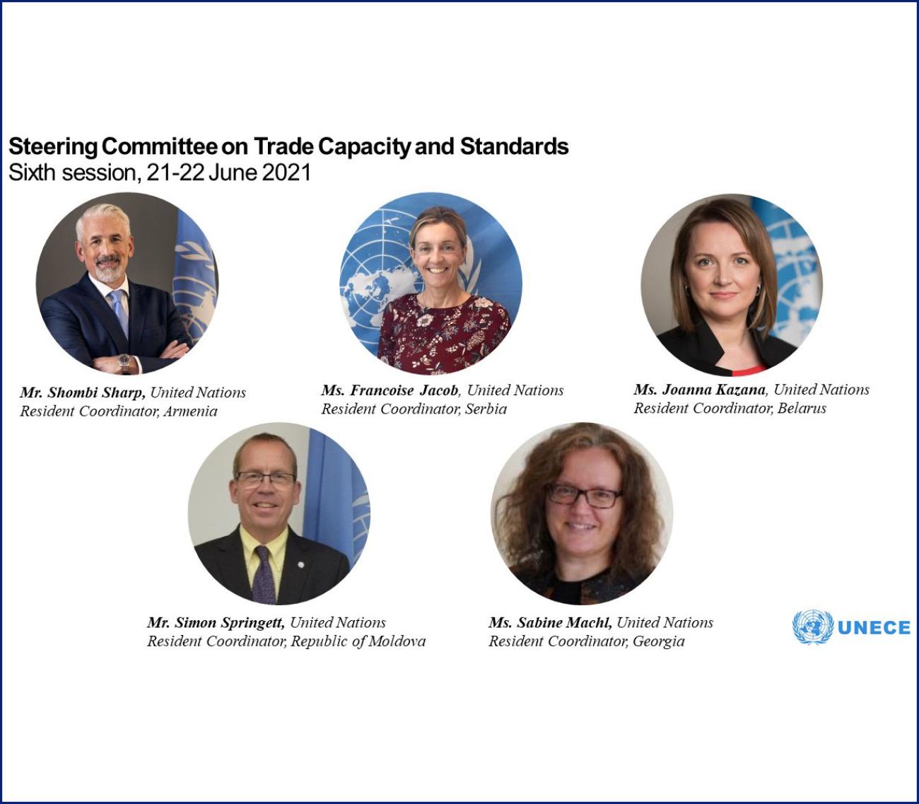 Постоянные координаторы ООН, участники шестой сессии Руководящего комитета ЕЭК ООН по потенциалу и стандартам торговли