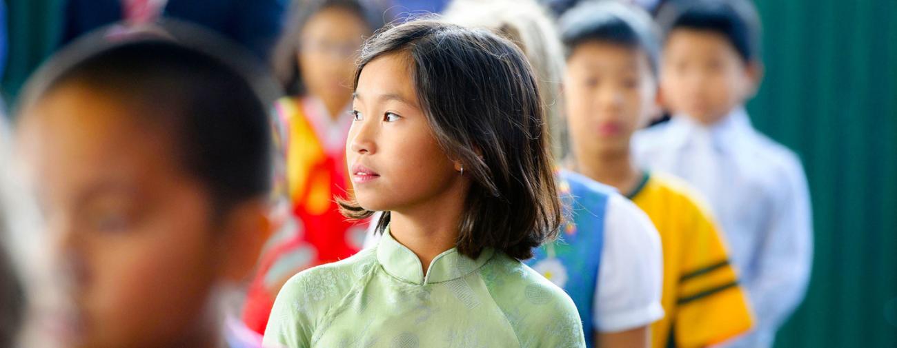 Schoolchildren in Hanoi, Vietnam. 